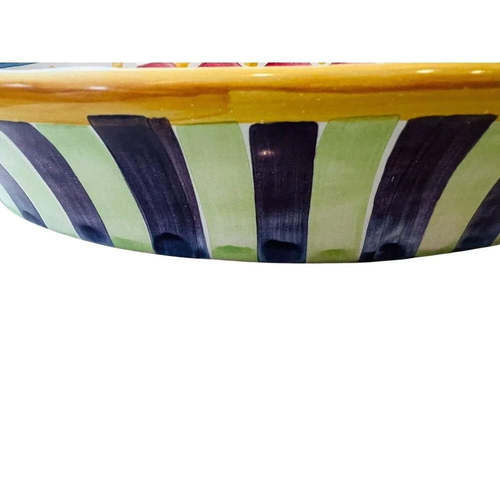 MacKenzie-Childs Piccadilly Au Gratin Baking Dish Retired Hand Painted 14”